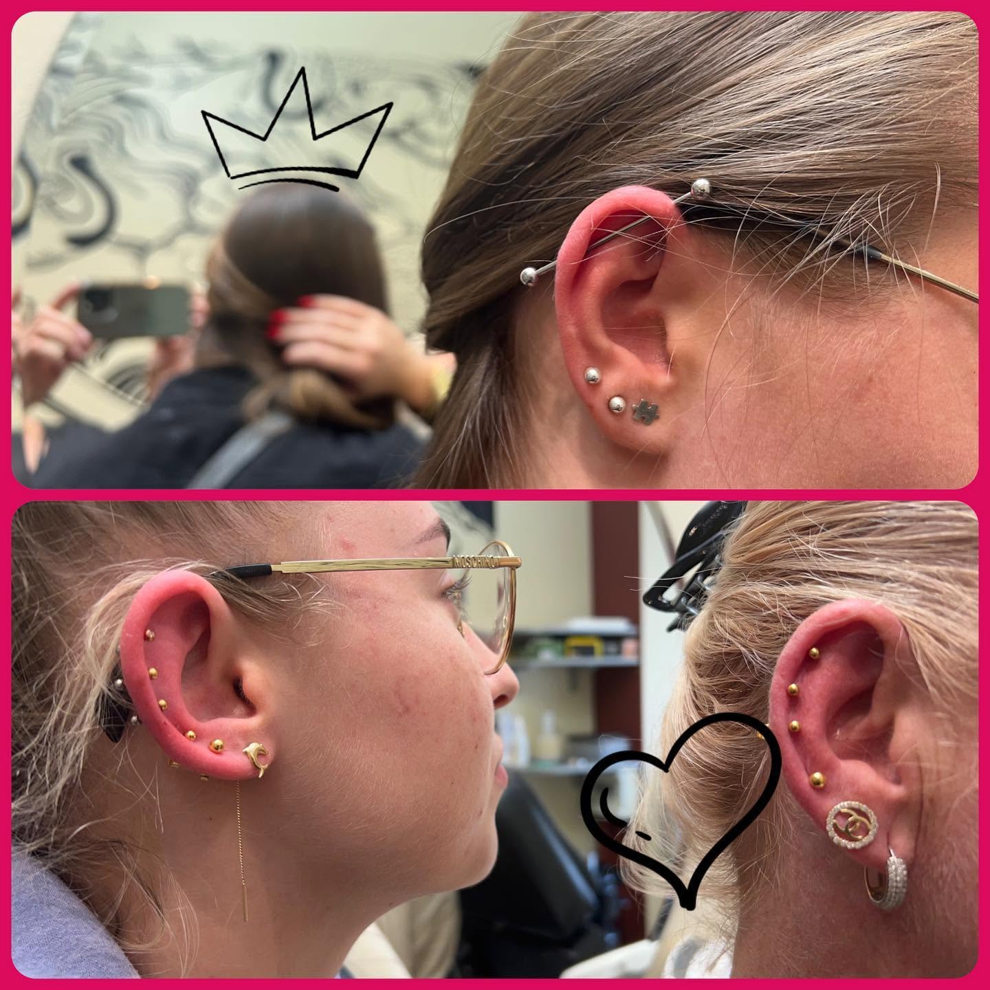 Piercing ucha z materiałów Studio Bikini — kadr siódmy