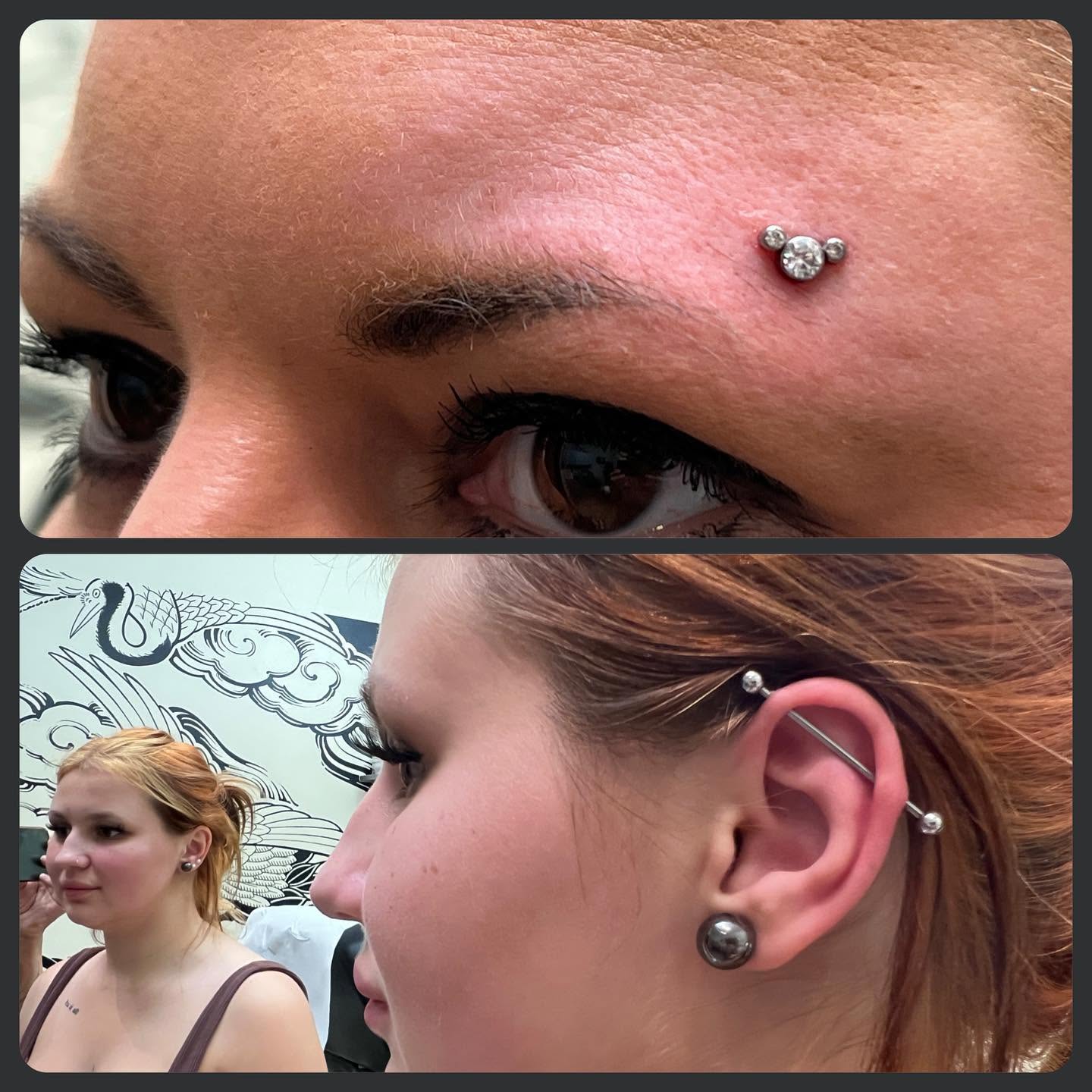 Piercing twarzy i ucha z materiałów Studio Bikini
